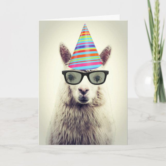 Adorable Alpaca, Birthday Card (Front)