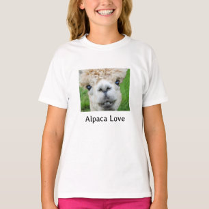 Adorable Alpaca Photo Girls T-Shirt