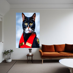 Adorable american bobtail AI Art Poster