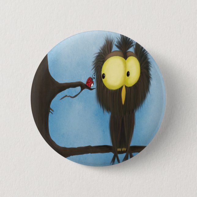 Adorable And Colourful Owl Oliver 6 Cm Round Badge (Front)