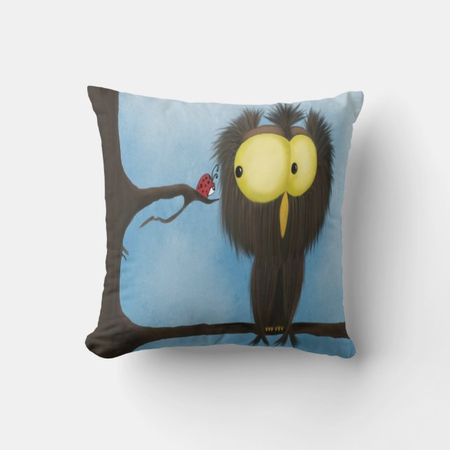 Adorable And Colourful Owl Oliver Cushion (Front)
