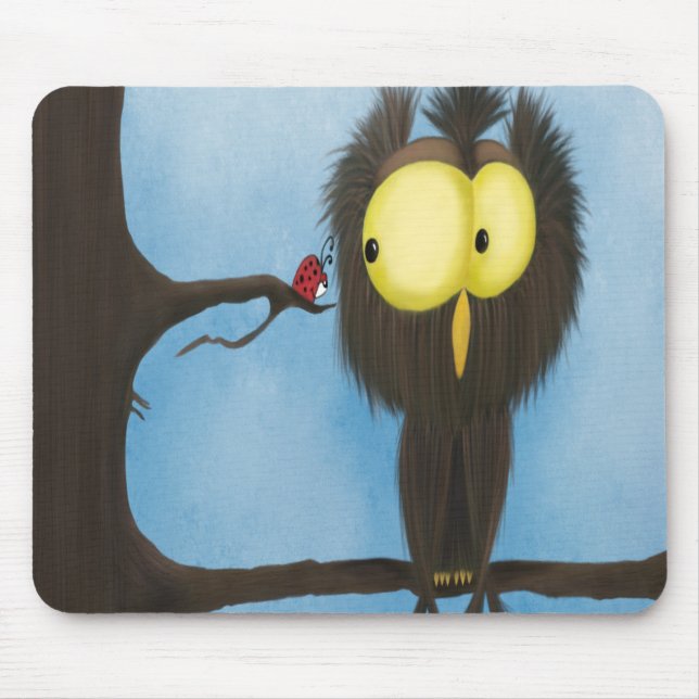 Adorable And Colourful Owl Oliver Mouse Pad (Front)
