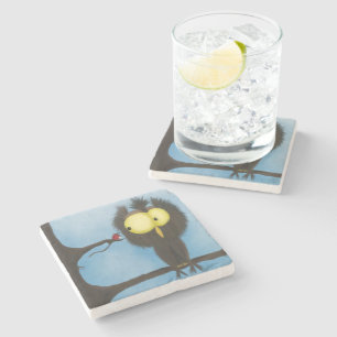 Adorable And Colourful Owl Oliver Stone Coaster