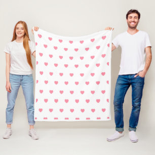 Adorable and cozy pink heart shaped blanket