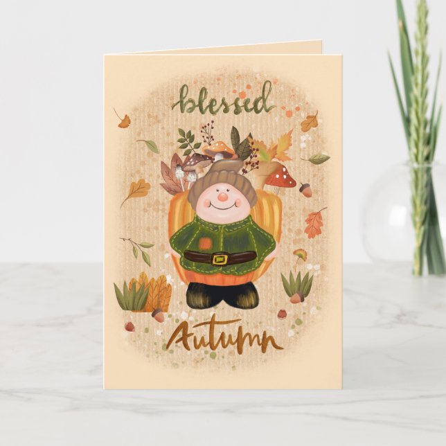 Adorable and Cute Autumn  Card (Front)