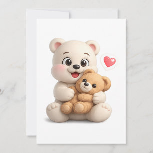 Adorable and Cute Teddy Bear Design Card