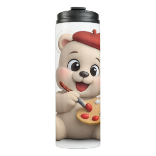 Adorable and Cute Teddy Bear Design Thermal Tumbler