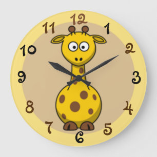 Adorable and Sweet for Baby Shower Giraffe Large Clock