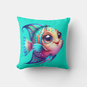 "Adorable Angelfish Splash" Cushion