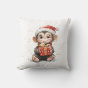 Adorable Animal Christmas Series Baby Monkey Cushion