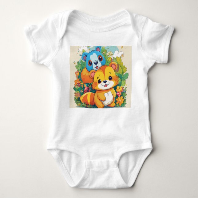  Adorable Animal Edition Babysuit Baby Bodysuit (Front)