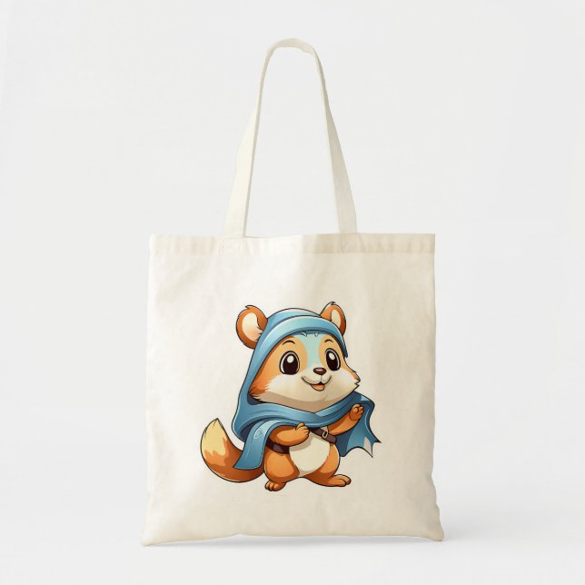 Adorable animal squirrel tote bag (Front)