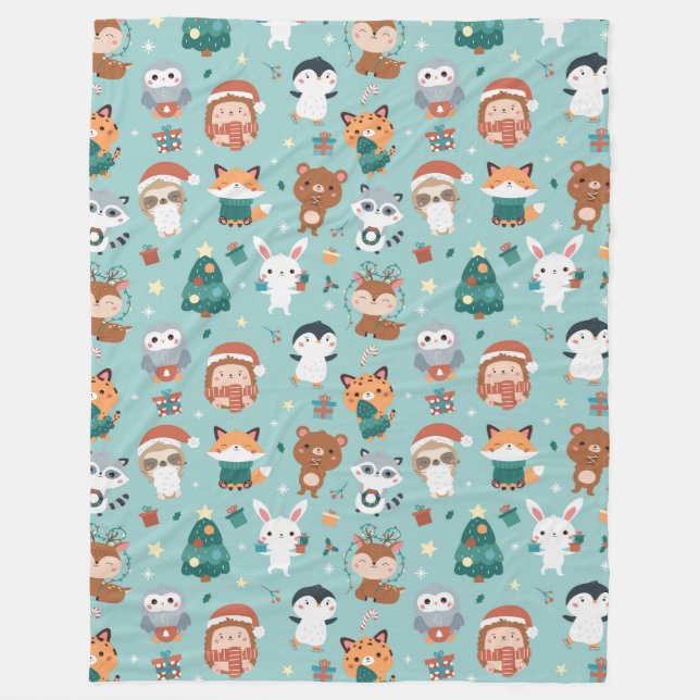 Adorable Animals Fleece Blanket (Front)