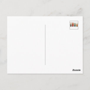 Adorable animals ready for winter postcard