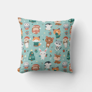 Adorable Animals Throw Pillow