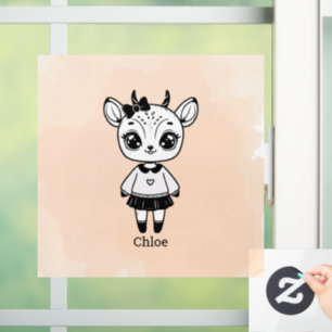 Adorable Antelope Girl - Cute Doodle Design