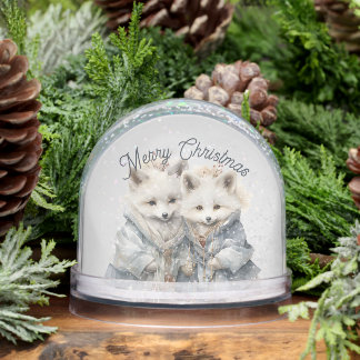 Adorable Artic Fox Snowglobe