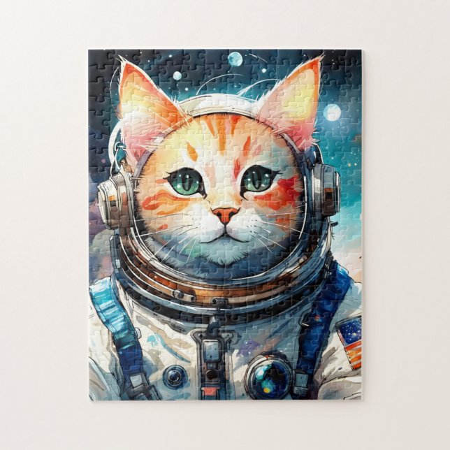 Adorable Astronaut Cat Jigsaw Puzzle (Vertical)