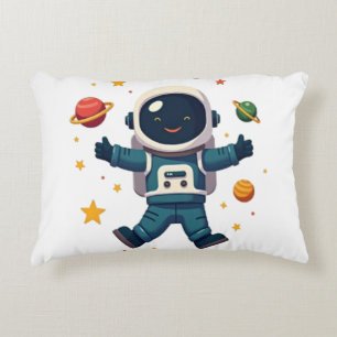 Adorable Astronaut in Space  Decorative Cushion