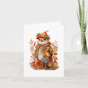 Adorable Autumn Bird All Ocassions Card