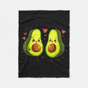 Adorable Avocado Valentines Day Love Matching Coup Fleece Blanket