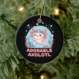 Adorable Axolotl Aquatic Cuteness Ceramic Ornament