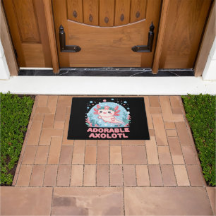 Adorable Axolotl Aquatic Cuteness Doormat