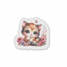 Adorable Baby Animal Sticker for Kids