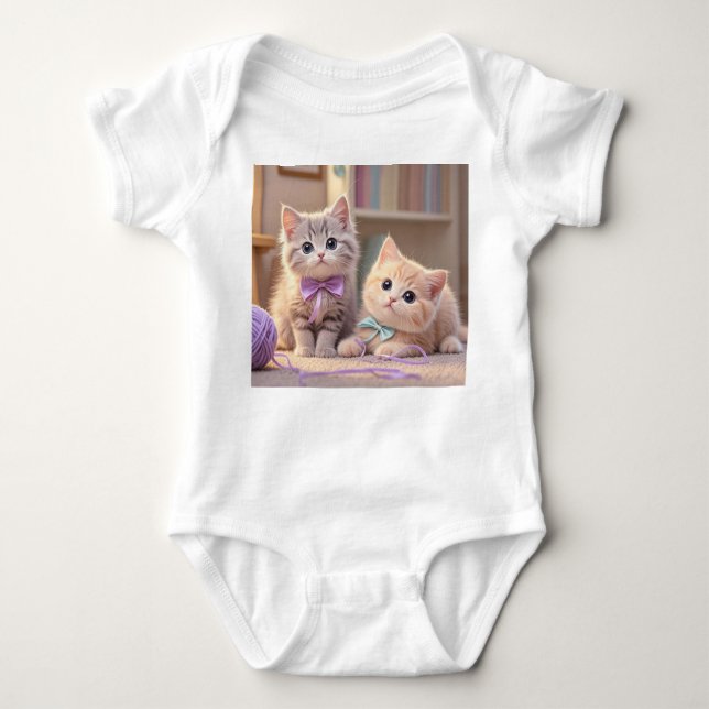 Adorable Baby Bliss: Sweet and Cosy Design  Baby Bodysuit (Front)