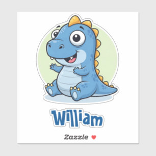 Adorable Baby Blue Dinosaur