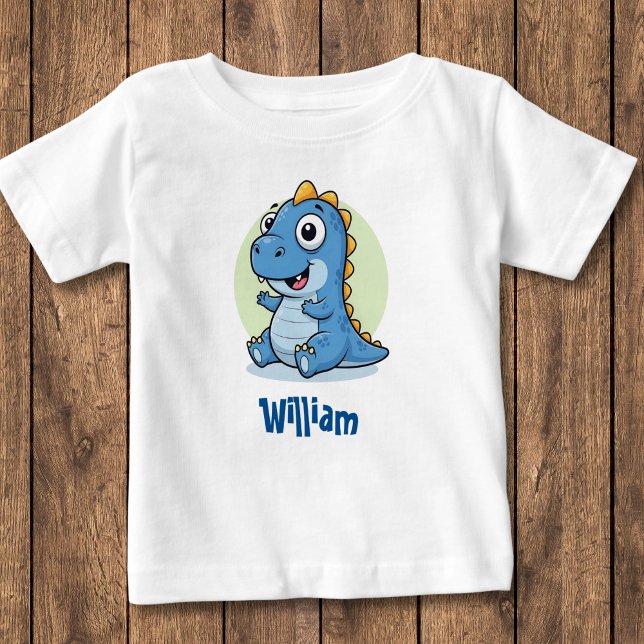 Adorable Baby Blue Dinosaur Baby T-Shirt (Creator Uploaded)