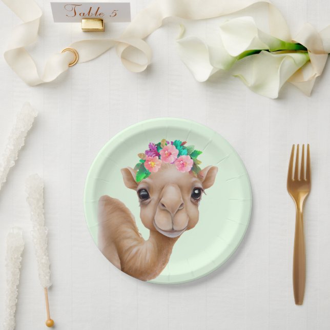 Adorable Baby Camel Paper Plate (Wedding)