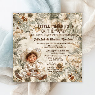Adorable Baby Charro Baby Shower  Invitation