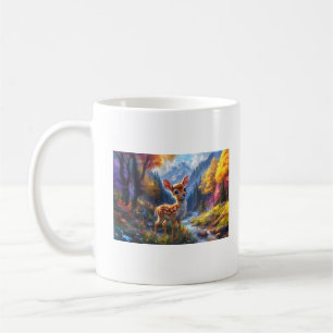 Adorable Baby Deer in an Enchanted Forest Coffee Mug