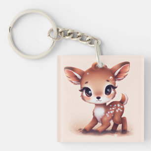 Adorable Baby Deer Key Ring