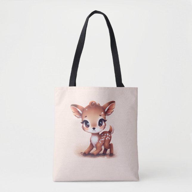 Adorable Baby Deer Tote Bag (Front)