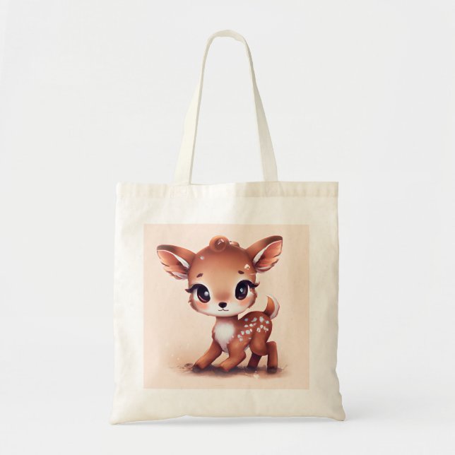 Adorable Baby Deer Tote Bag (Front)