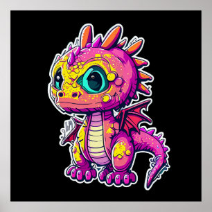 Adorable Baby Dinosaur   Jurassic Joy Poster