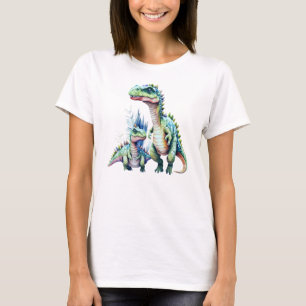 Adorable Baby Dinosaur with its Mother T-Shirt