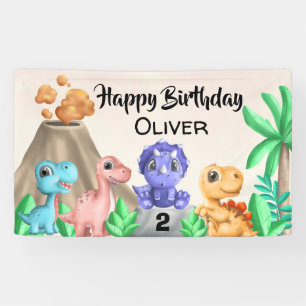 Adorable Baby Dinosaurs Birthday Party  Banner
