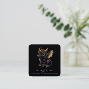 Adorable Baby Dragon Square Business Card