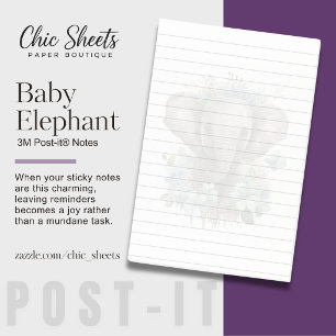 Adorable Baby Elephant 3M Post-it® Notes