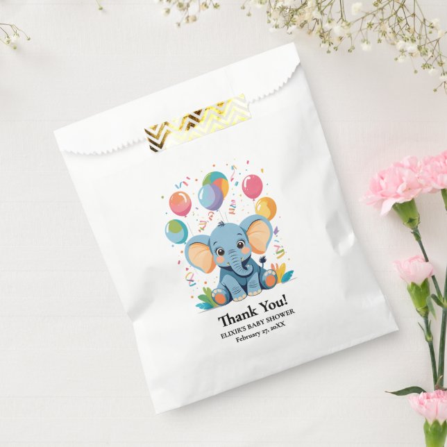 Adorable Baby Elephant Balloons Baby Shower Favour Bag (Sealed)