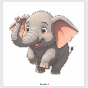 Adorable Baby Elephant Cartoon
