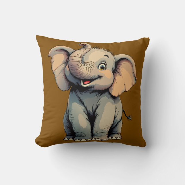 Adorable Baby Elephant Cushion (Front)