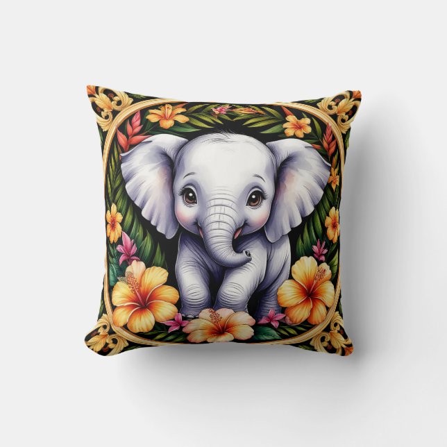 Adorable Baby Elephant Cushion (Front)
