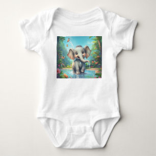 Adorable Baby Elephant design Bodysuit