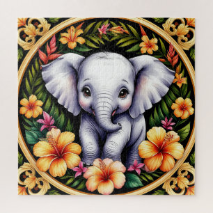 Adorable Baby Elephant Jigsaw Puzzle