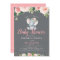 Adorable baby elephant pink floral baby shower