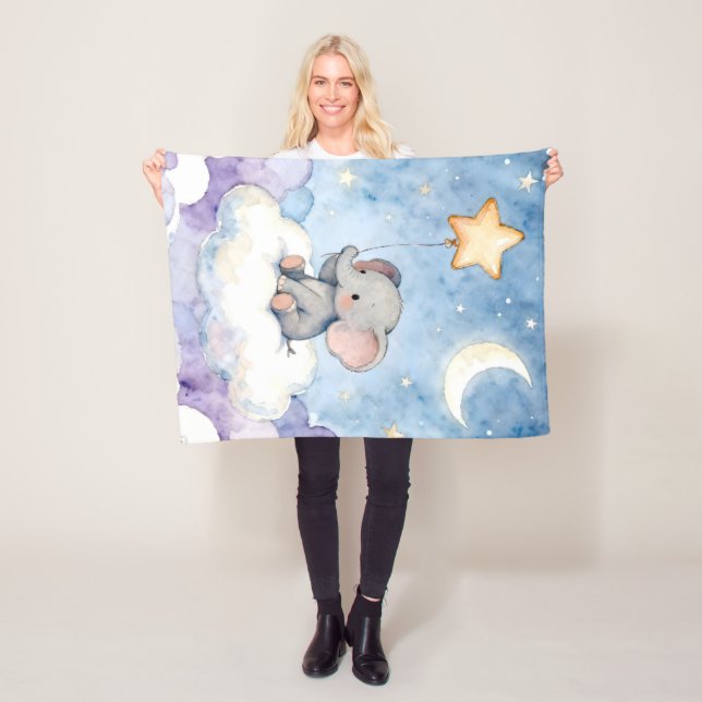 Adorable baby elephant snuggle blanket (In Situ)